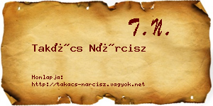 Takács Nárcisz névjegykártya