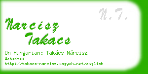 narcisz takacs business card